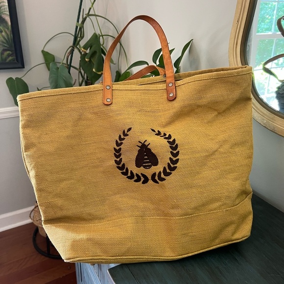 Ballard Designs jute tote bag - Picture 1 of 10
